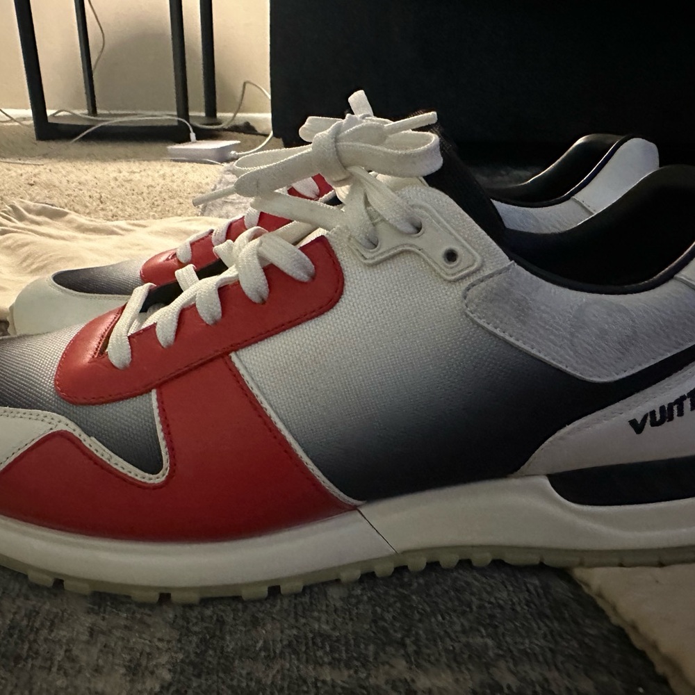 Louis Vuitton Red and Black Sneakers Modern Design